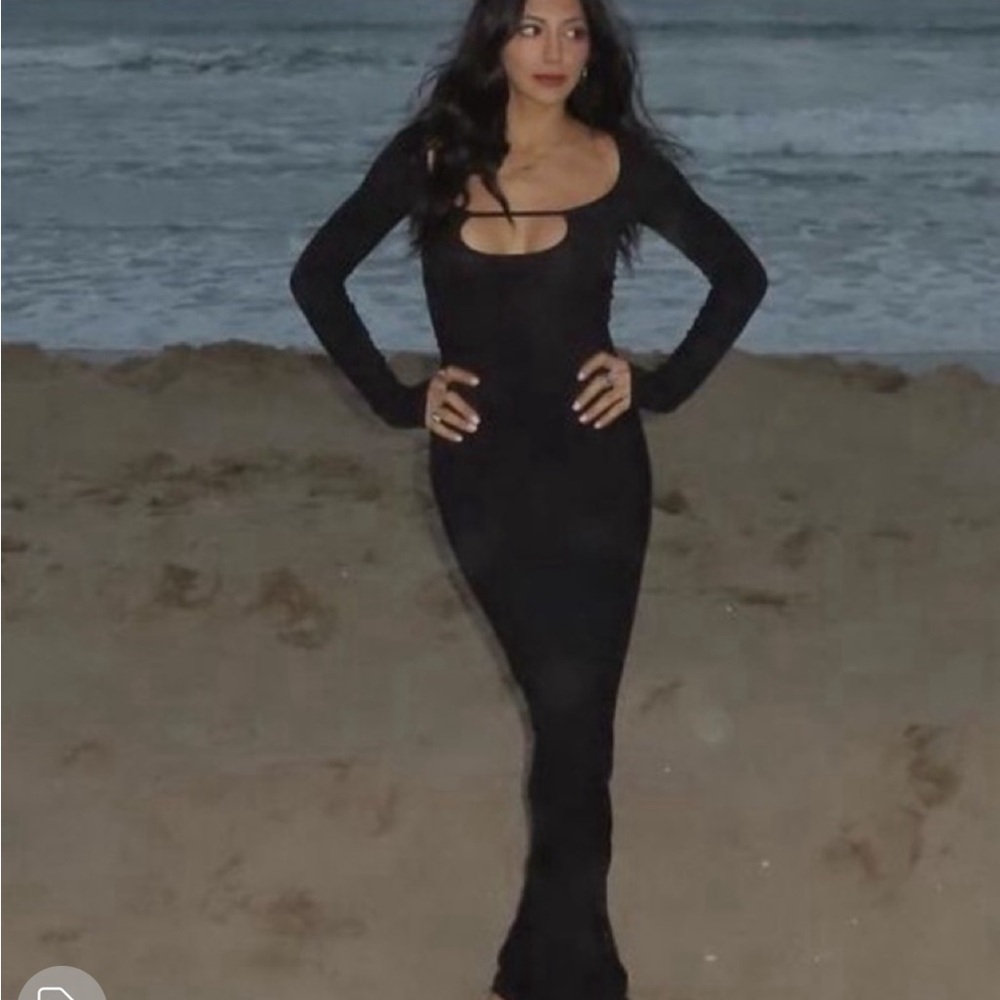 SKIMS peep maxi dress